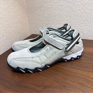 Mephisto ALLROUNDER Mary Jane Nitro Woman Suede Outdoor Shoe Light Gray US 11